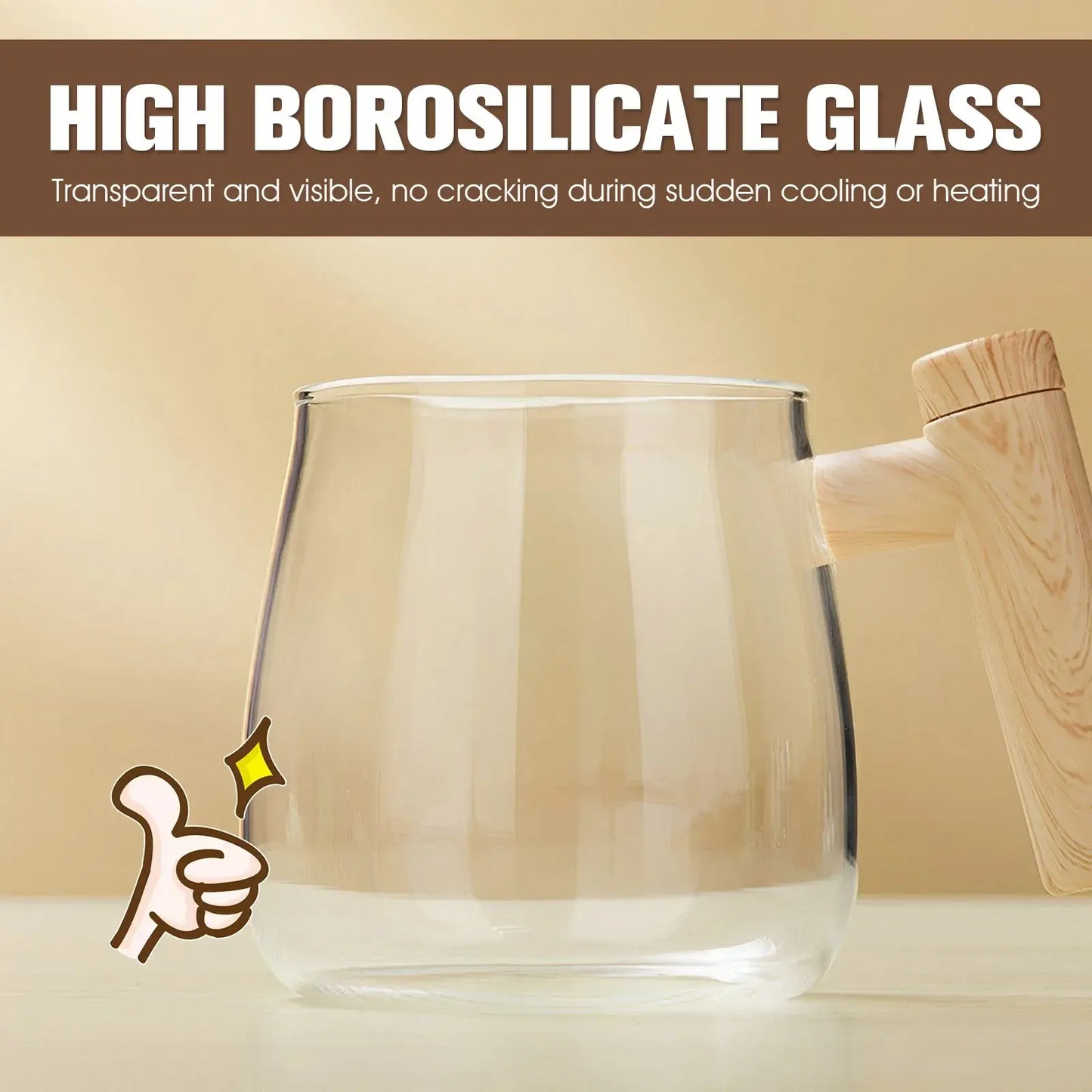 Electric Stirring Glass Mug - Self Mixing