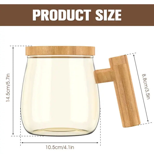 Electric Stirring Glass Mug - Self Mixing