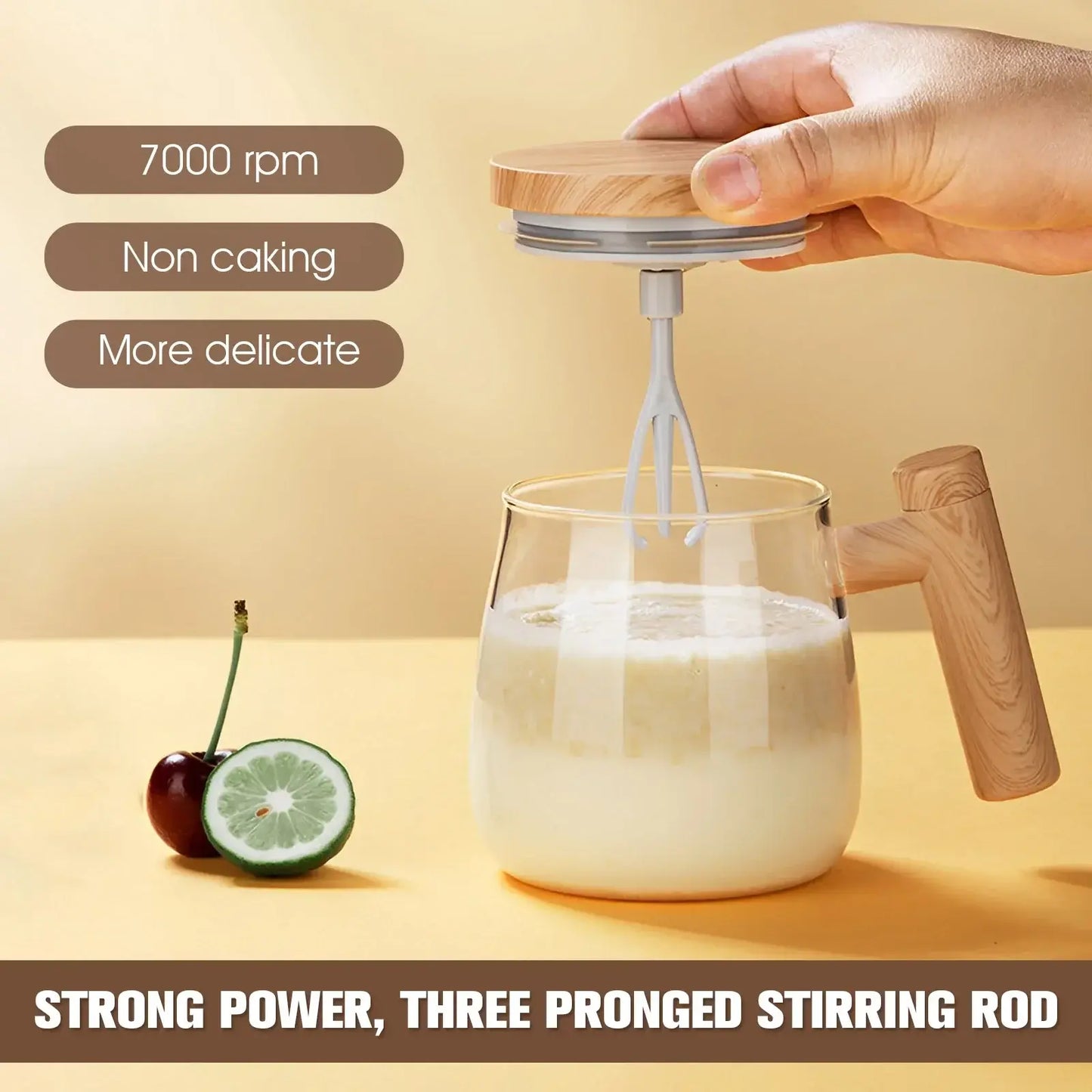 Electric Stirring Glass Mug - Self Mixing
